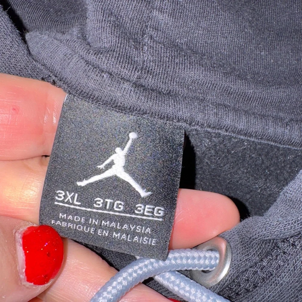 Nike Air Jordan Retro 4 Speckle Pullover Hoodie Black Gray Cement